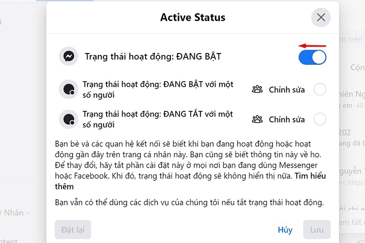 Hướng dẫn tắt trạng thái Online (chấm xanh) trên Facebook mới nhất 2025