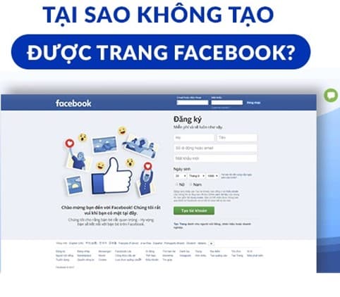 TẠI SAO KHÔNG TẠO FANPAGE FACEBOOK ĐƯỢC?